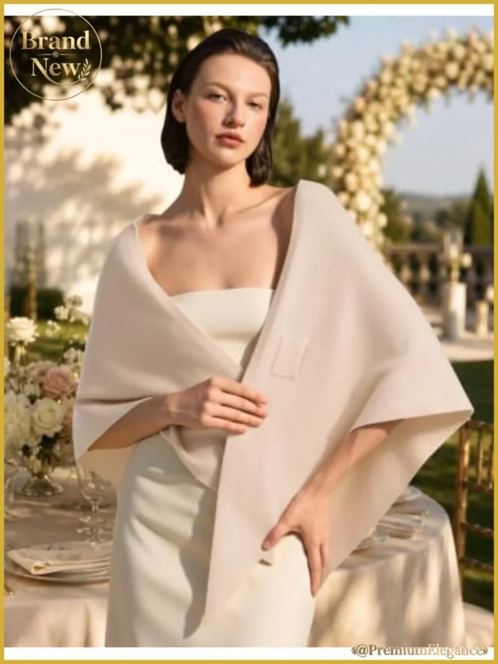 Pashmina Shawl Wrap Pull-Through Viscose Blend Evening Wedding